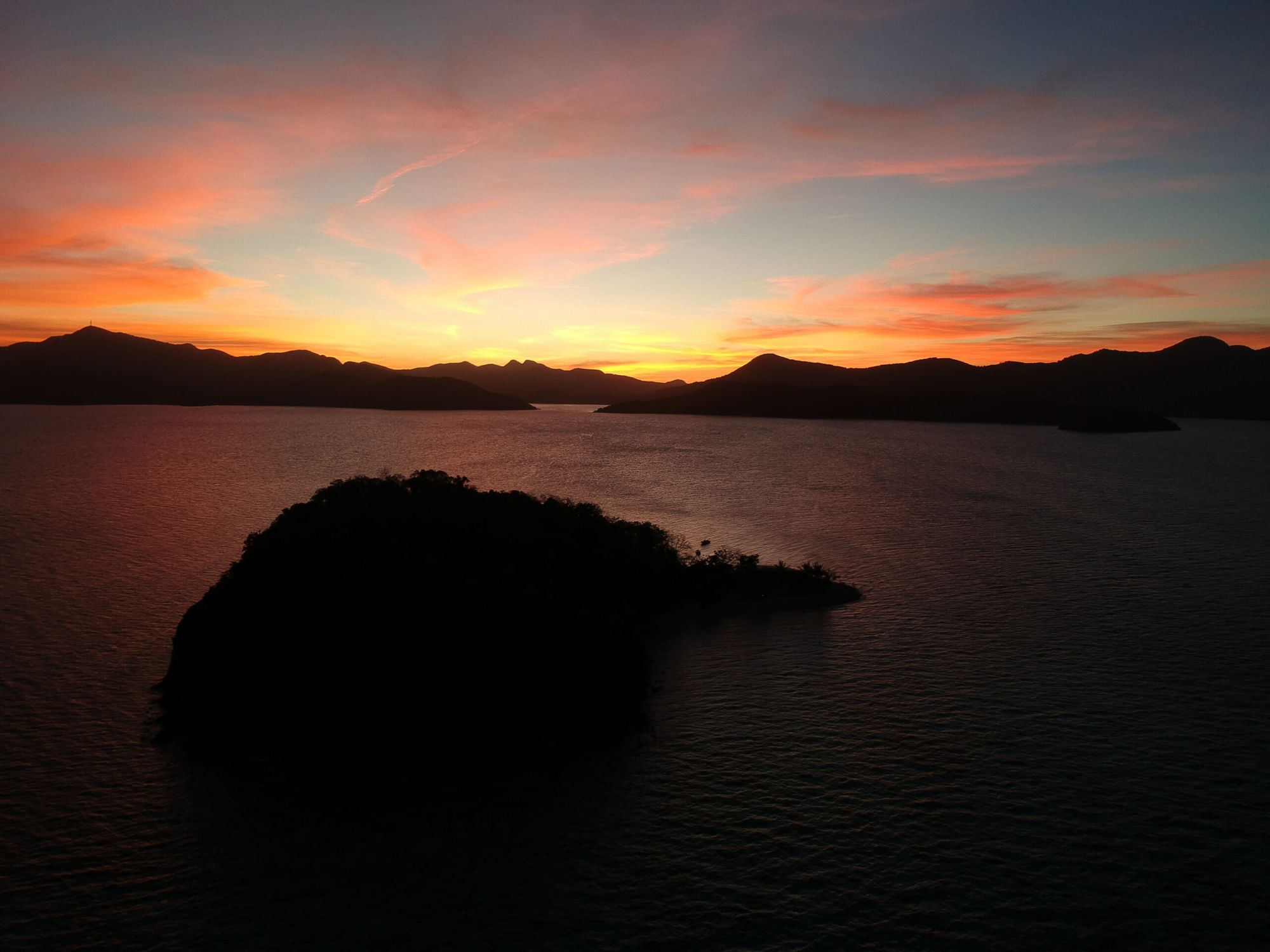 Philippine island at sunset